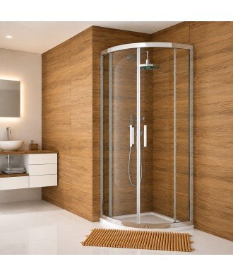 Mampara de baño semicircular corredera serie 300