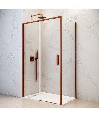 Mampara de ducha rectangular en cobre Twenty