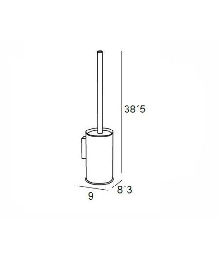 ESCOBILLERO DE PARED - CROMO