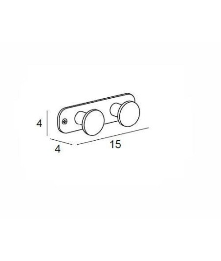 PERCHA DOBLE - CROMO