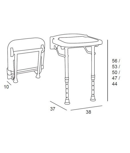 ASIENTO DUCHA ABATIBLE - BLANCO