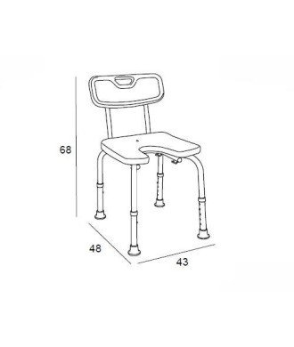 ASIENTO DUCHA ALUMINIO - PULIDO MATE