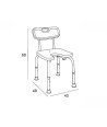 ASIENTO DUCHA ALUMINIO - PULIDO MATE