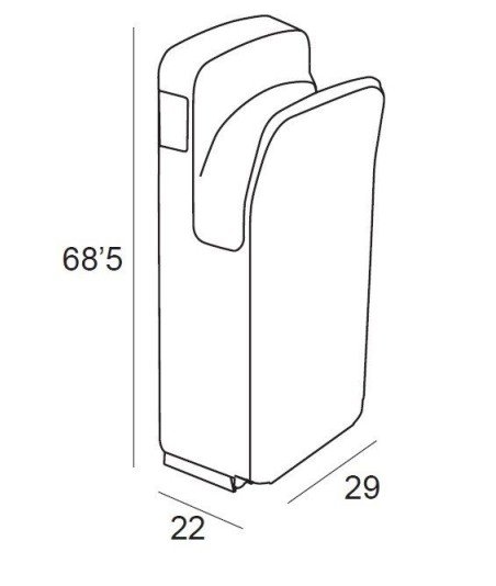 SECADOR DE MANOS 1900W - BLANCO BRILLO