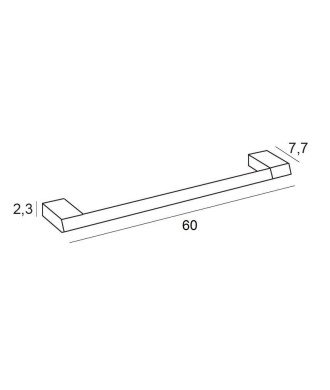 TOALLERO BARRA 60 CM - CROMO