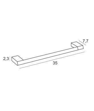 TOALLERO BARRA 35 CM - CROMO