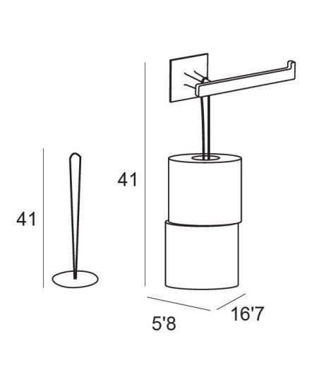 TOALLERO BIDET C/RESERV - CROMO
