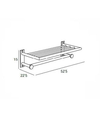 TOALLERO REPISA - INOX CEPILLADO