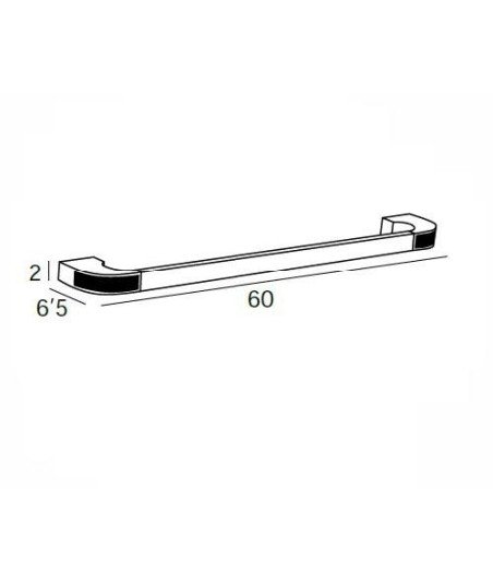 TOALLERO BARRA 62cm. ADH - CROMO/ORO