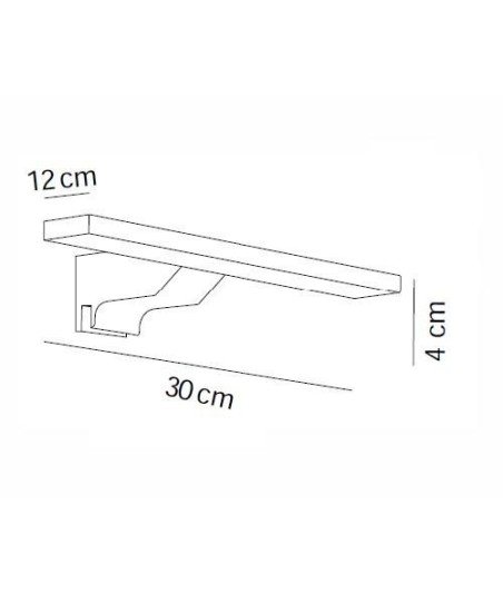 APLIQUE LED 300MM CUADRADO - CROMO