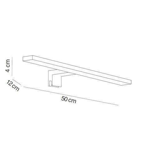 APLIQUE LED 500MM CUADRADO - CROMO