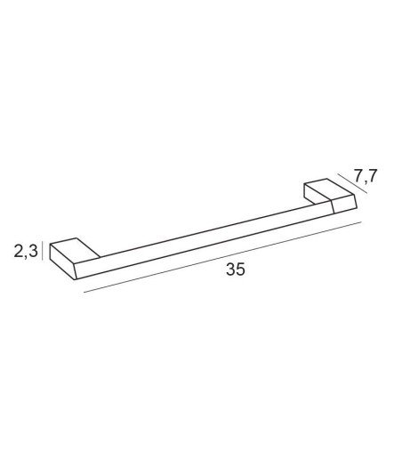 TOALLERO BARRA 35 CM ADH - CROMO