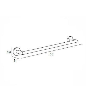 TOALLERO BARRA 55 PEGAR - INOX CEPILLADO.