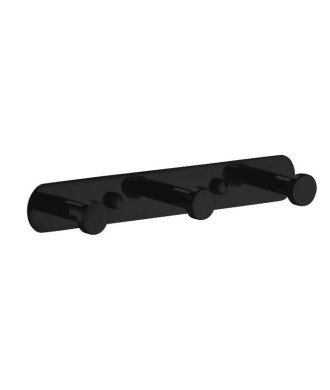 PERCHA TRIPLE PEGAR - NEGRO MATE.