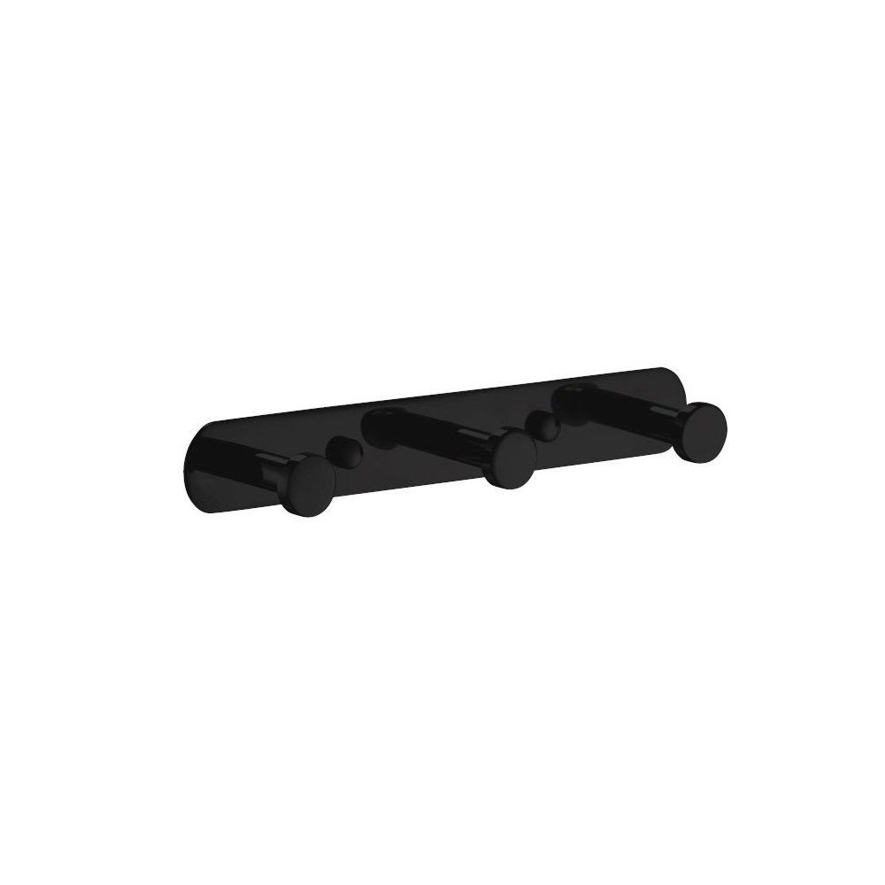 PERCHA TRIPLE PEGAR - NEGRO MATE.