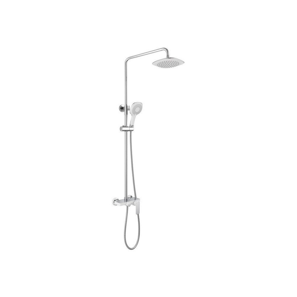 Columna blanca y cromo de ducha Cassio