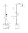 Columna blanca y cromo de ducha Cassio