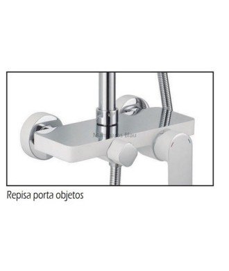 Columna blanca y cromo de ducha Cassio