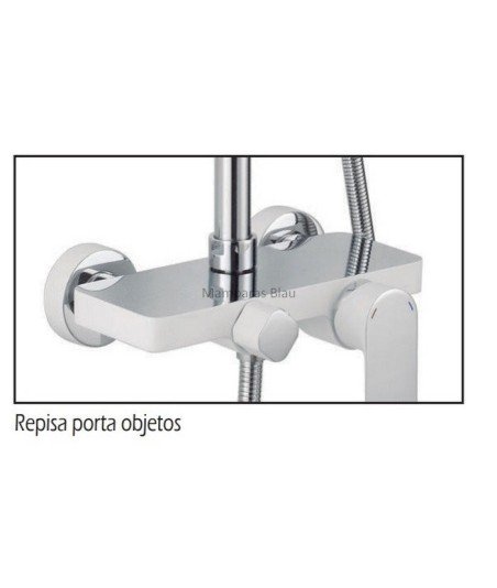 Columna blanca y cromo de ducha Cassio