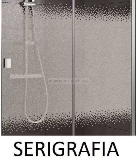 Mampara frontal de ducha una fija más una corredera Novellini