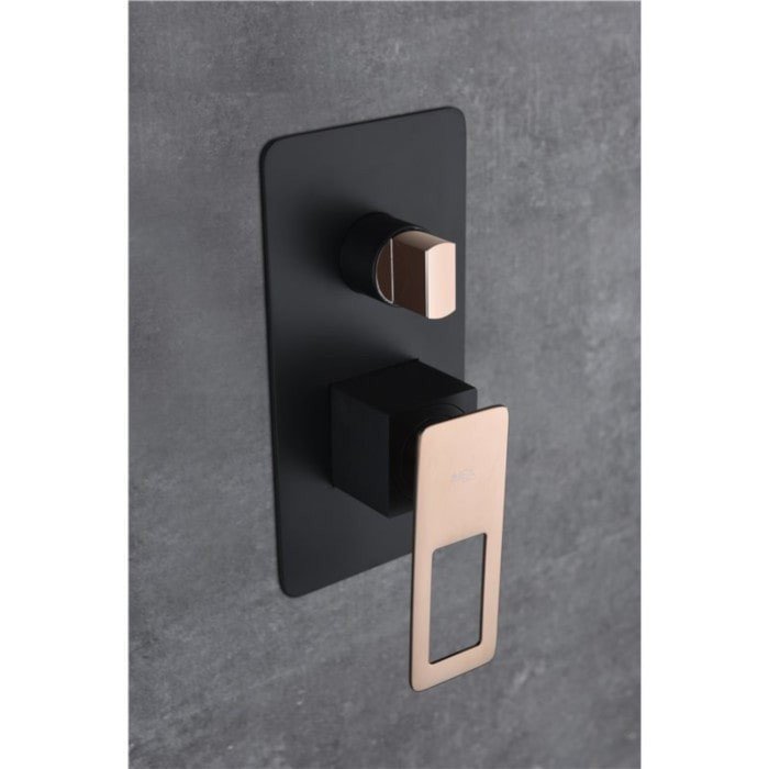 Ducha negra empotrada pared Suecia IMEX