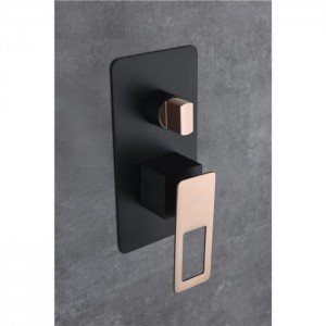 Ducha negra empotrada pared Suecia IMEX