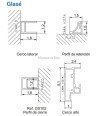Mampara de ducha 1 fijo + 1 puerta corredera ✓ Glasé GS102