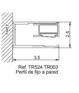 Mampara de ducha fija con vidrio de 10 mm ➤ Modelo TR003
