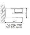 Mampara de ducha fija con vidrio de 10 mm ➤ Modelo TR003