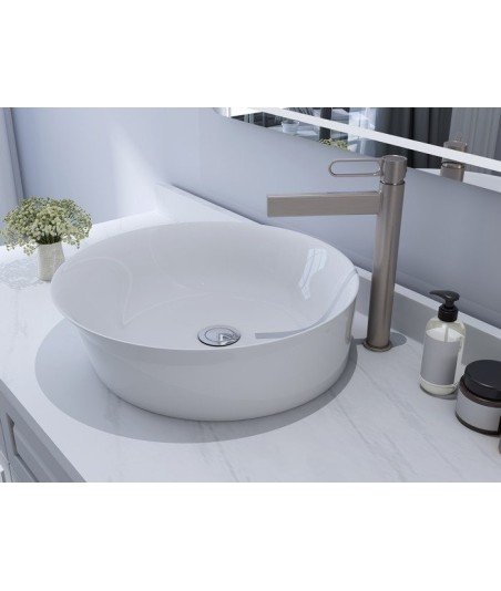 Grifo titanio caño alto de lavabo en Dior