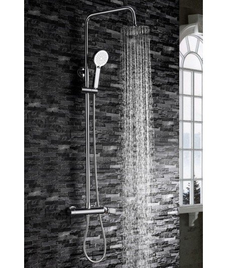 Columna de ducha Nassau IMEX plata BDU014