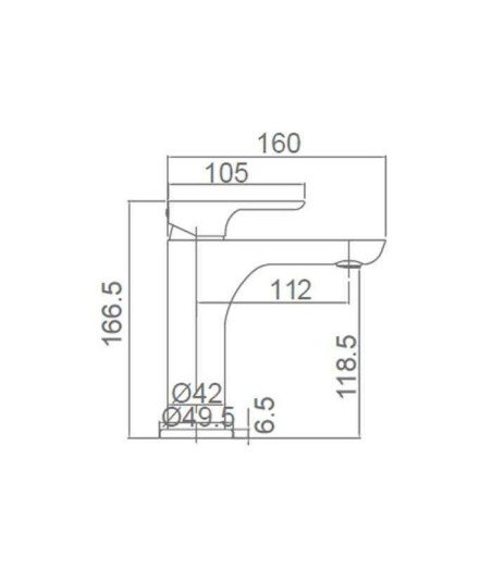Grifo monomando de lavabo Nassau IMEX - BDU014-1