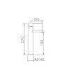 Grifo monomando caño alto de lavabo Nassau IMEX BDU014-3