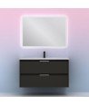 Mueble de baño 2 cajones antracita brillo Suki Amizuva