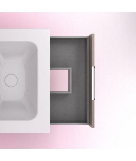 Mueble de baño 2 cajones fumé arenado Suki Amizuva