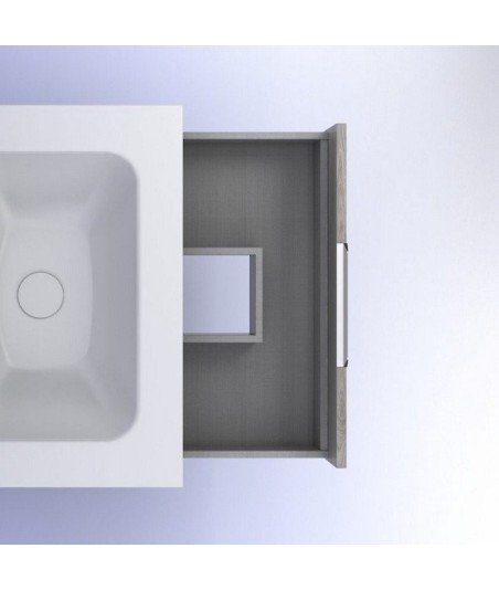 Mueble de baño 2 cajones gris arenado Suki Amizuva