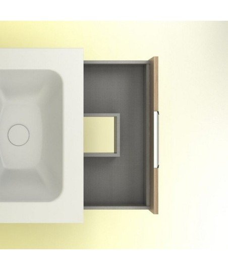 Mueble de baño 2 cajones nogal arenado Suki Amizuva