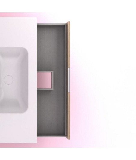 Mueble de baño 2 cajones nogal arenado Suki Amizuva