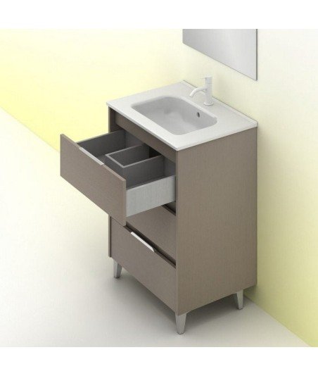 Mueble de baño 3 fumé arenado Suki Amizuva