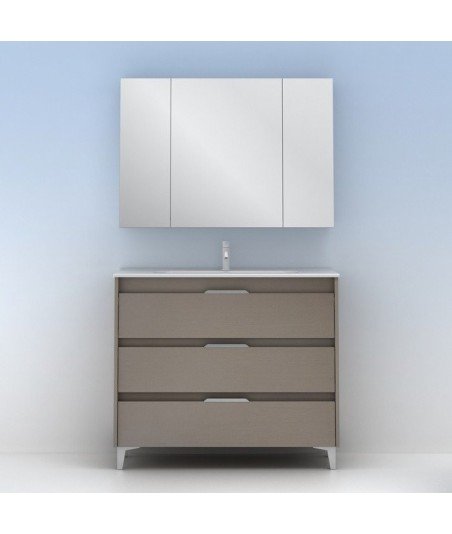 Mueble de baño 3 fumé arenado Suki Amizuva