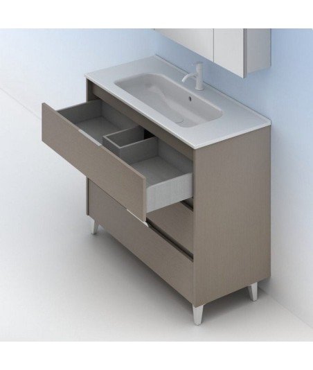 Mueble de baño 3 fumé arenado Suki Amizuva