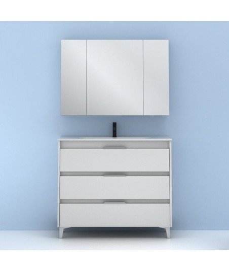 Mueble de baño 3 blanco brillo Suki Amizuva