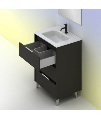 Mueble de baño 3 antracita brillo Suki Amizuva