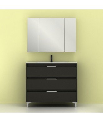 Mueble de baño 3 antracita brillo Suki Amizuva