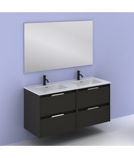 Mueble de baño 4 cajones antracita brillo Suki Amizuva