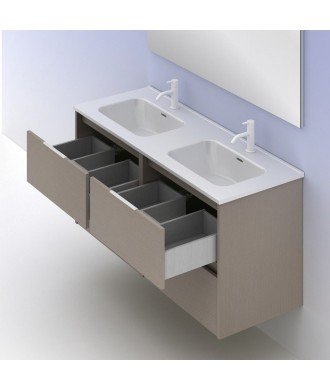 Mueble de baño 4 cajones fumé arenado Suki Amizuva
