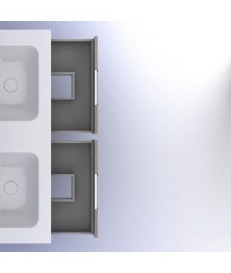 Mueble de baño 4 cajones fumé arenado Suki Amizuva