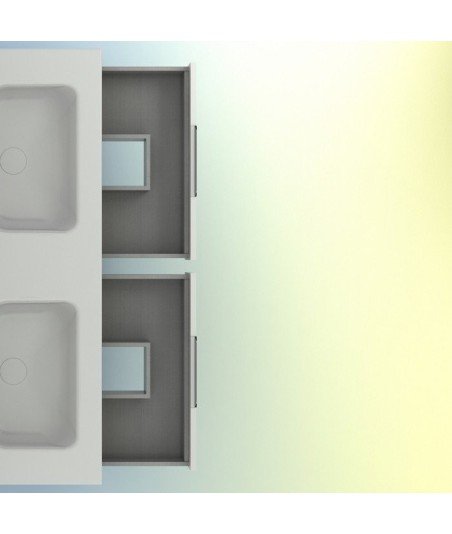 Mueble de baño 6 cajones blanco brillo Suki Amizuva