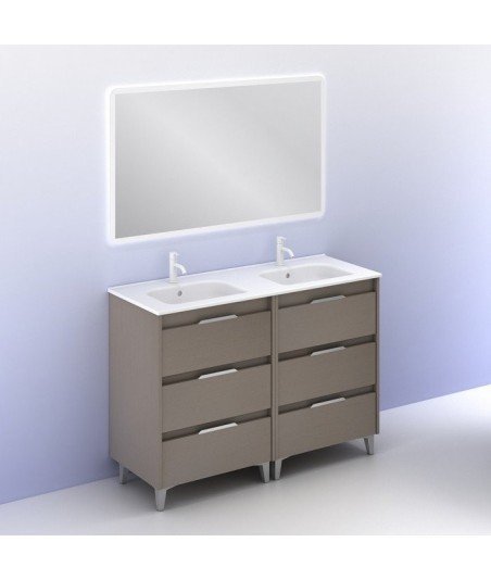 Mueble de baño 6 cajones fumé areando Suki Amizuva