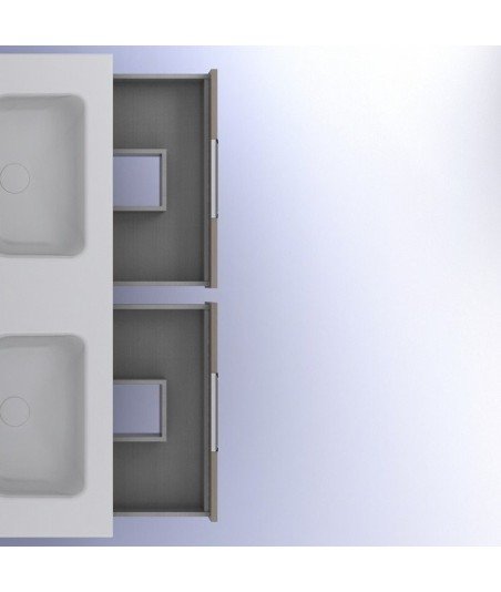 Mueble de baño 6 cajones fumé areando Suki Amizuva